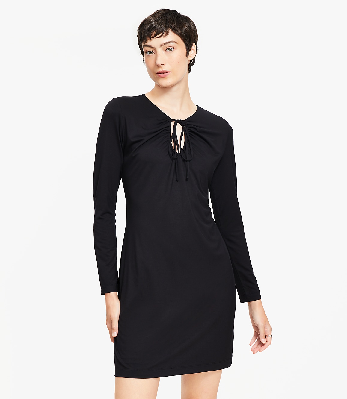 Tie Keyhole Mini Dress