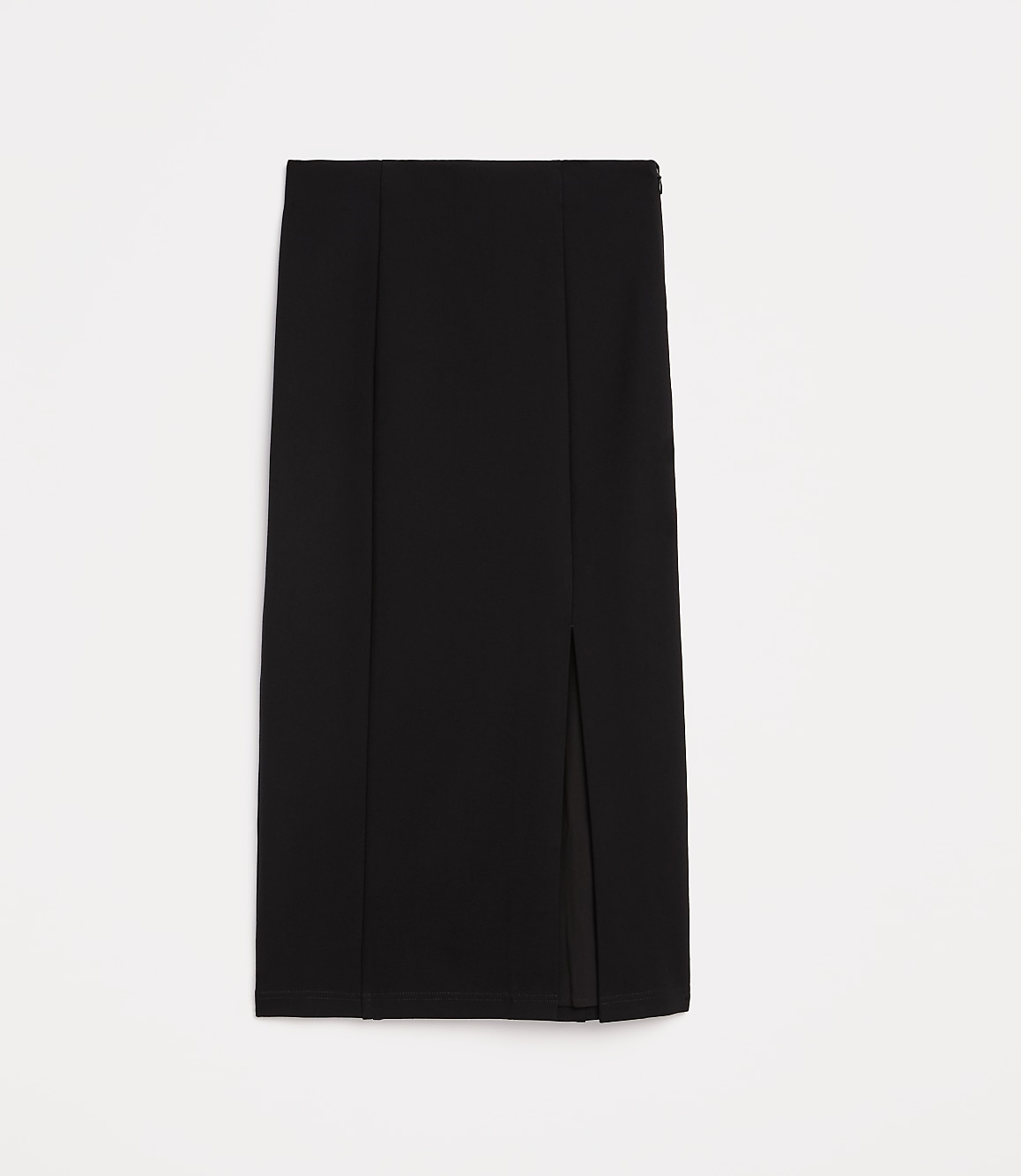 Petite LOFT Versa Ponte Column Midi Skirt