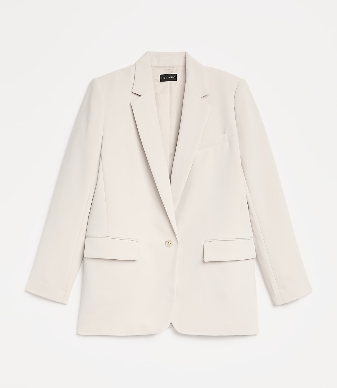 Petite LOFT Versa Crepe Drape Relaxed Blazer