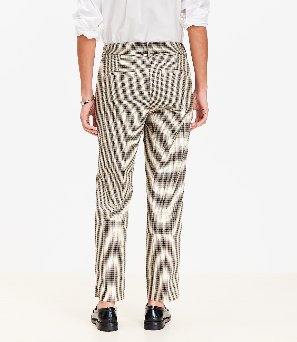 Petite Curvy Riviera Slim Pants in Plaid