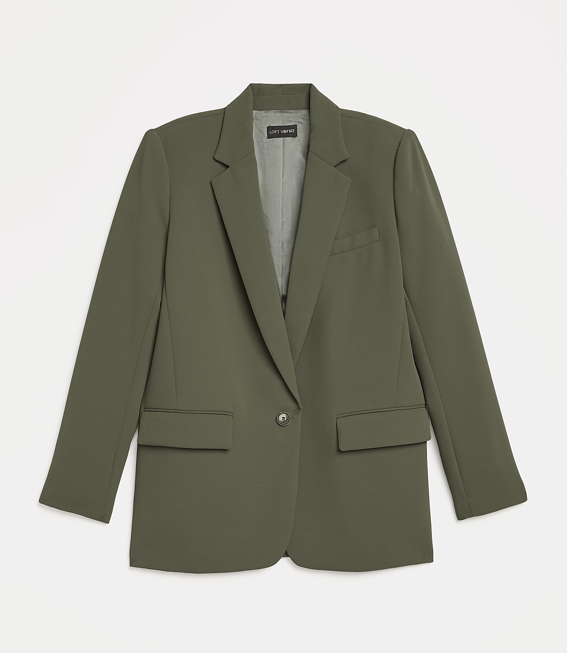 Petite LOFT Versa Crepe Drape Relaxed Blazer