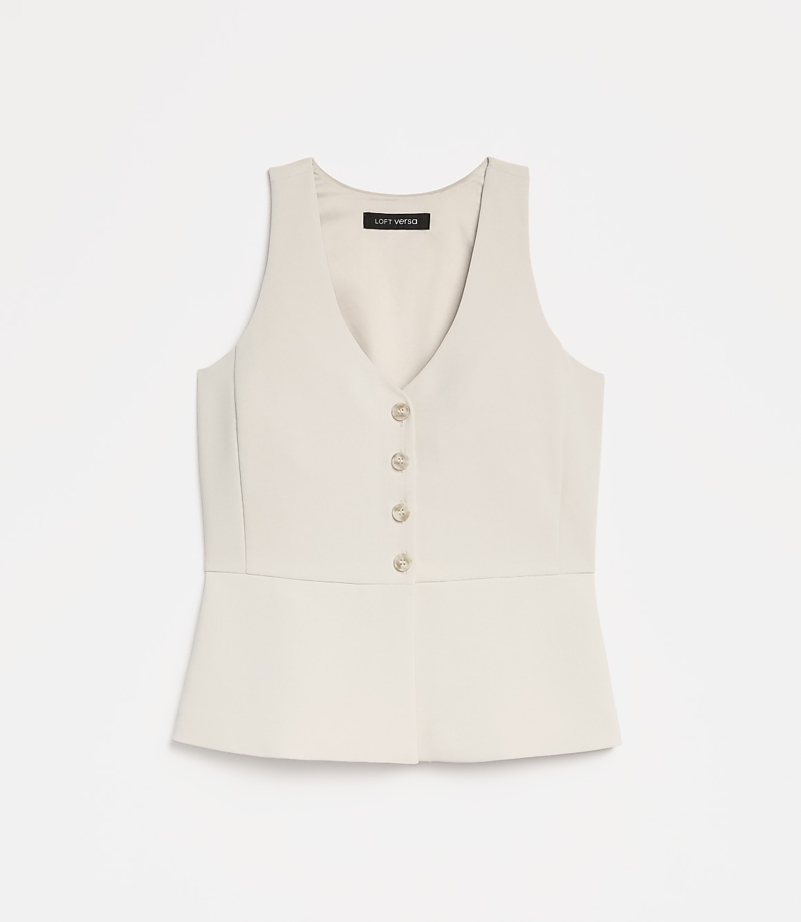 Petite LOFT Versa Crepe Drape Halter Vest