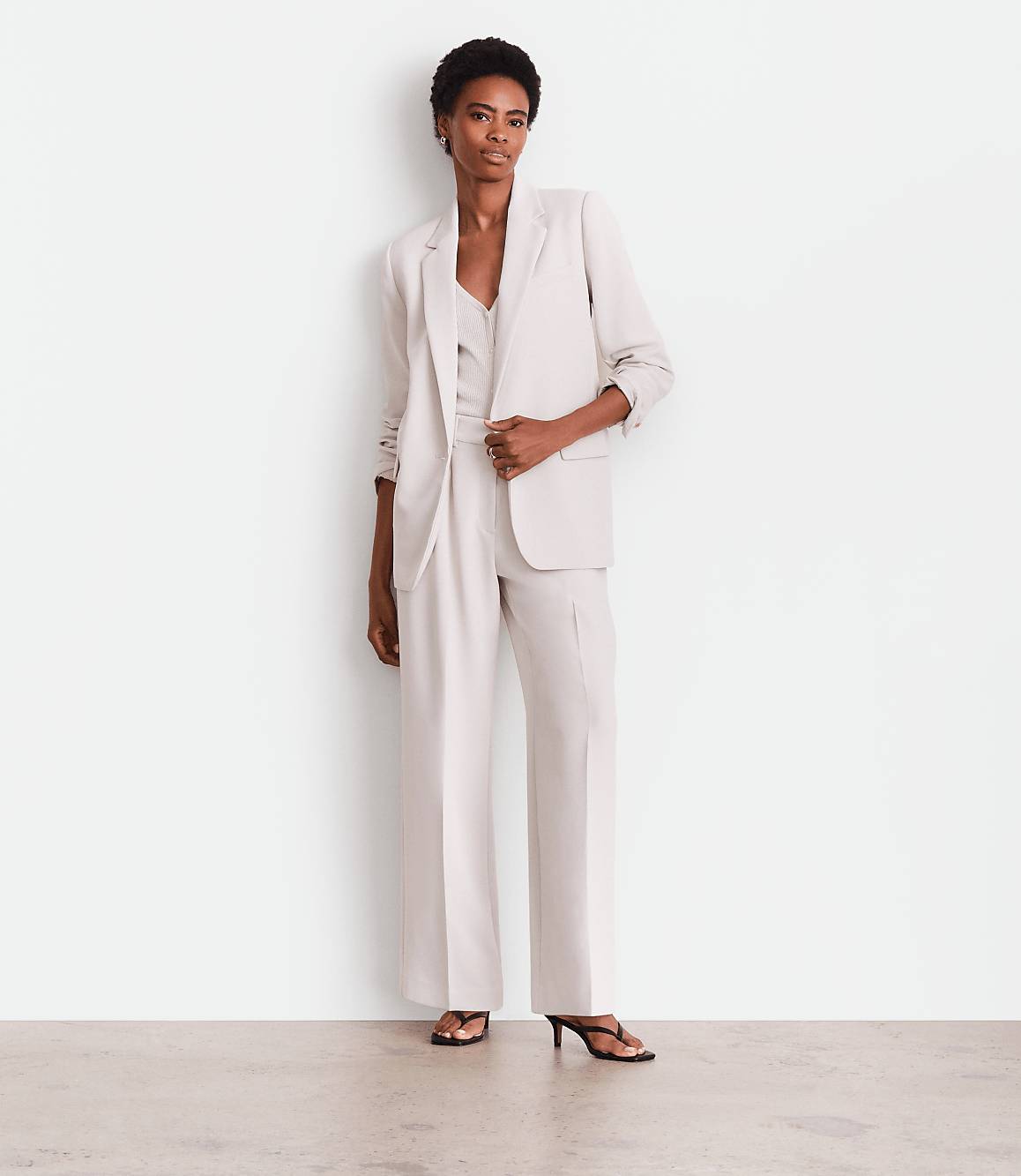 LOFT Versa Crepe Drape Relaxed Blazer