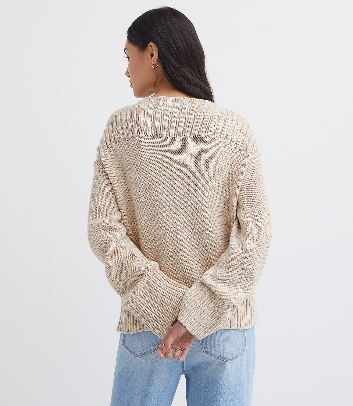 Ribtrim Boatneck Sweater