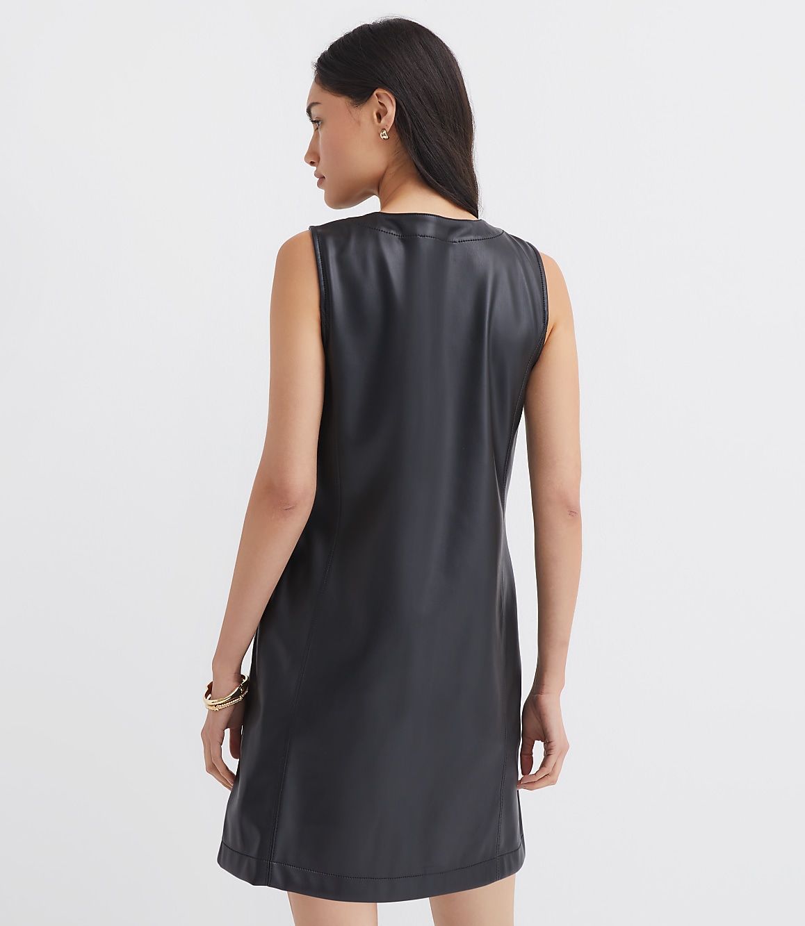 Faux Leather Mini Pocket Dress