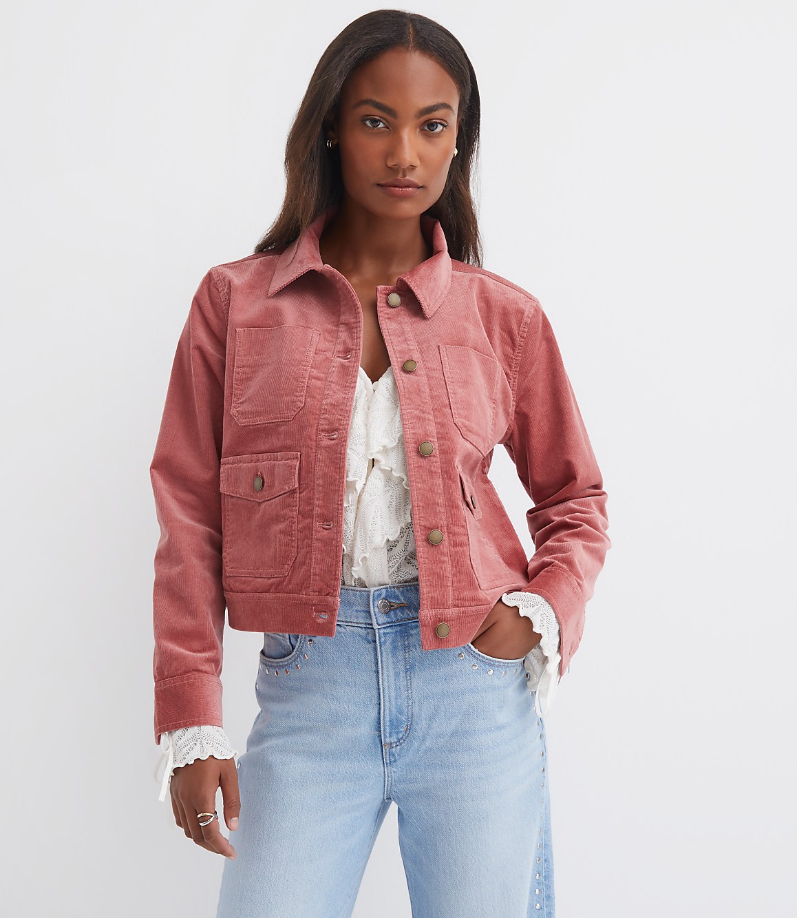 Brushed Corduroy Shirt Jacket