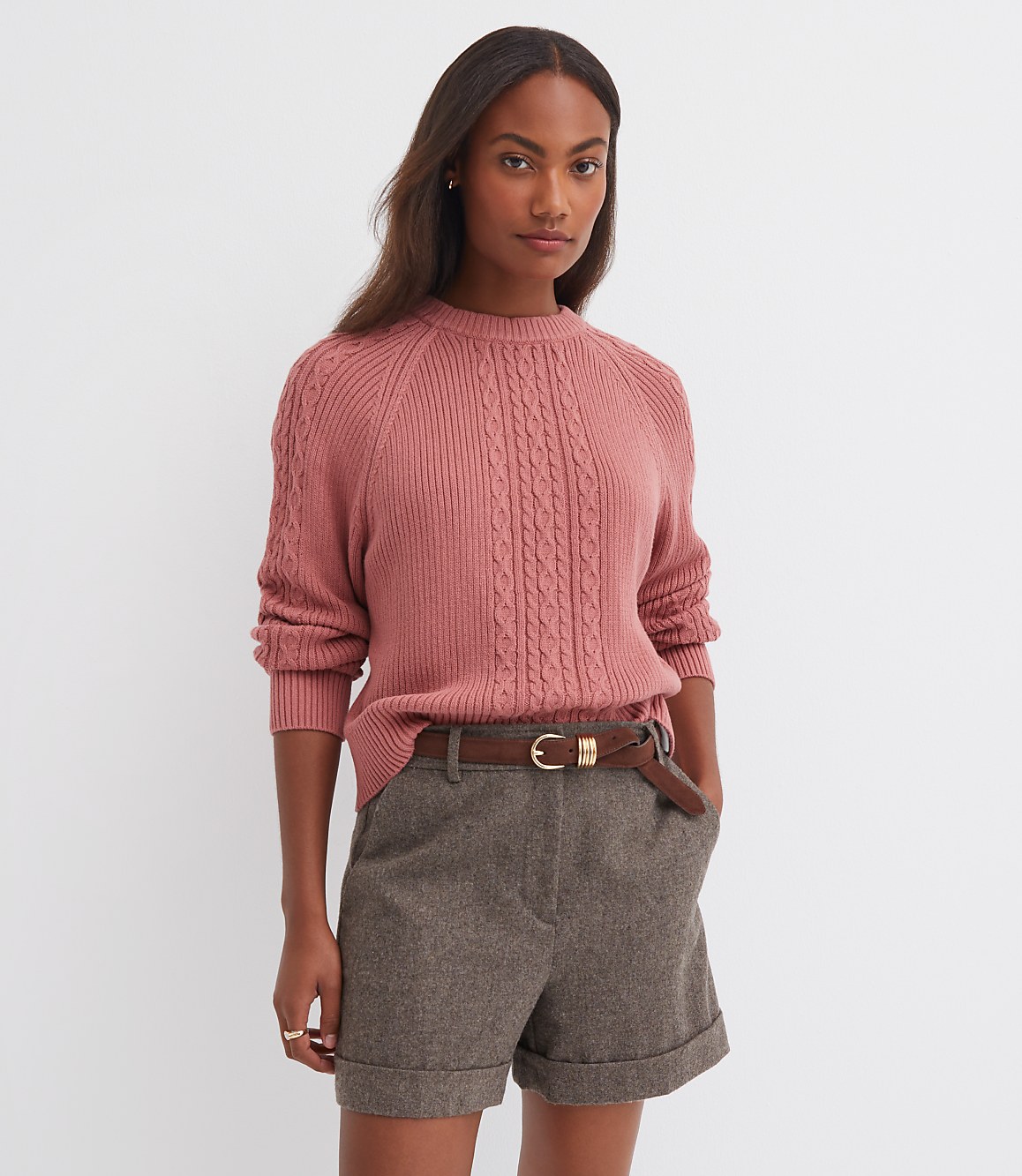 Ribbed Cable Sweater