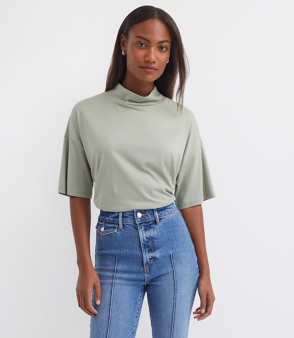 Mock Neck Modern Tee