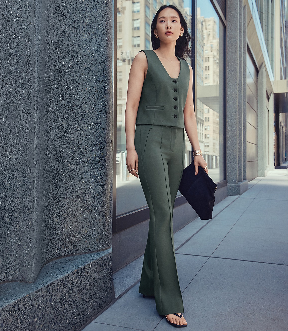 LOFT Versa Ponte Deluxe Flare Pants