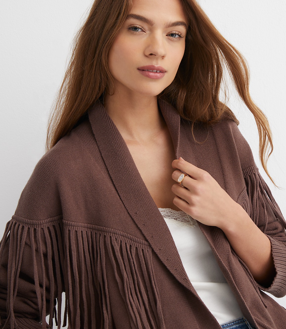 Fringe Belted Cardigan