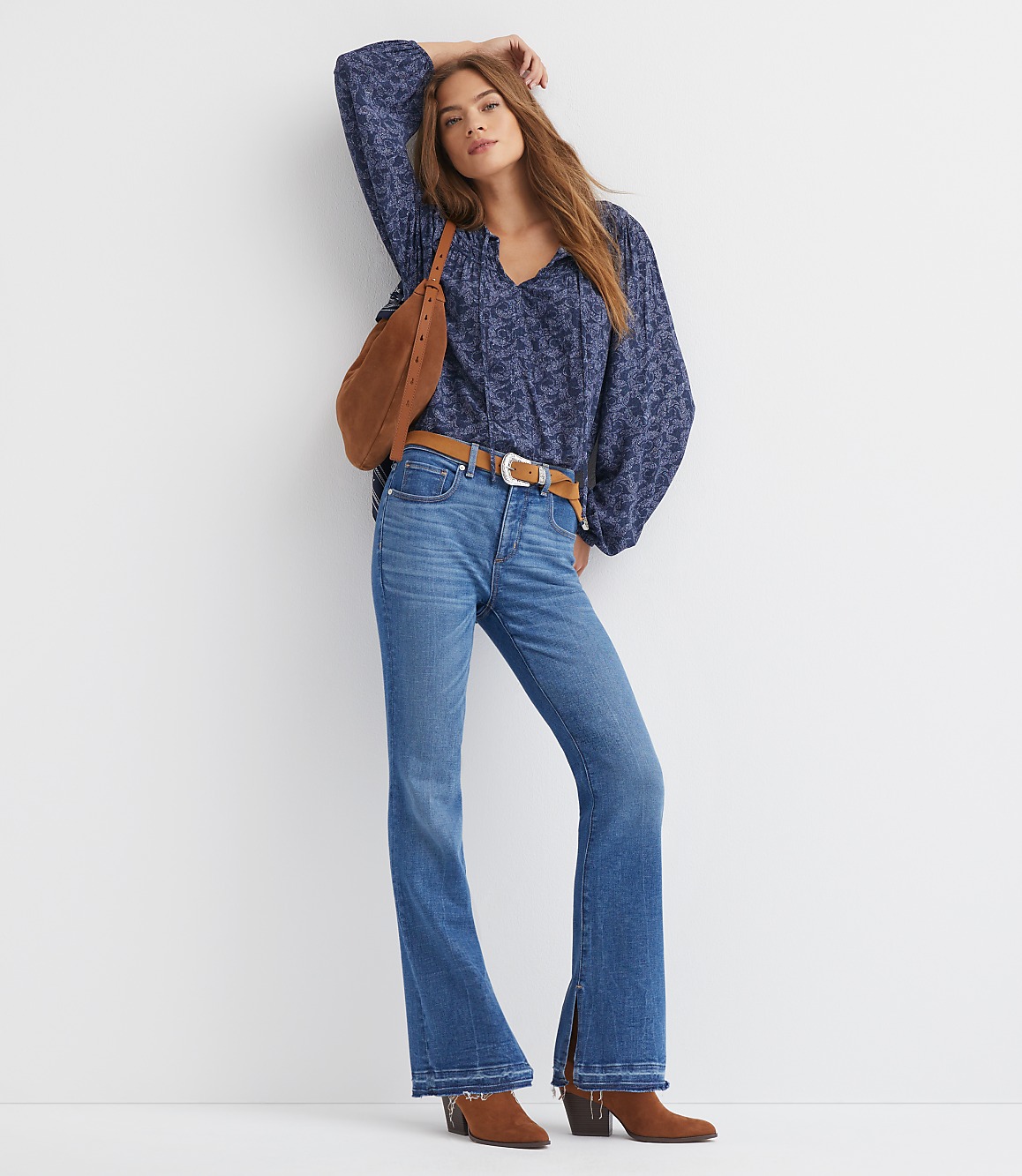 Petite Mid Rise Boot Jeans in Luxe Medium Wash