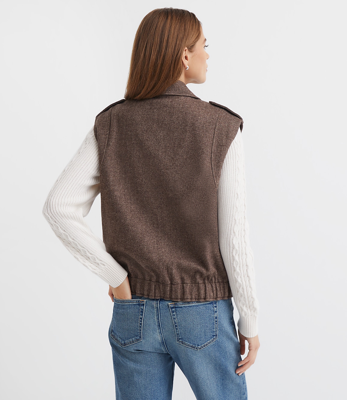 Petite Relaxed Vest Jacket