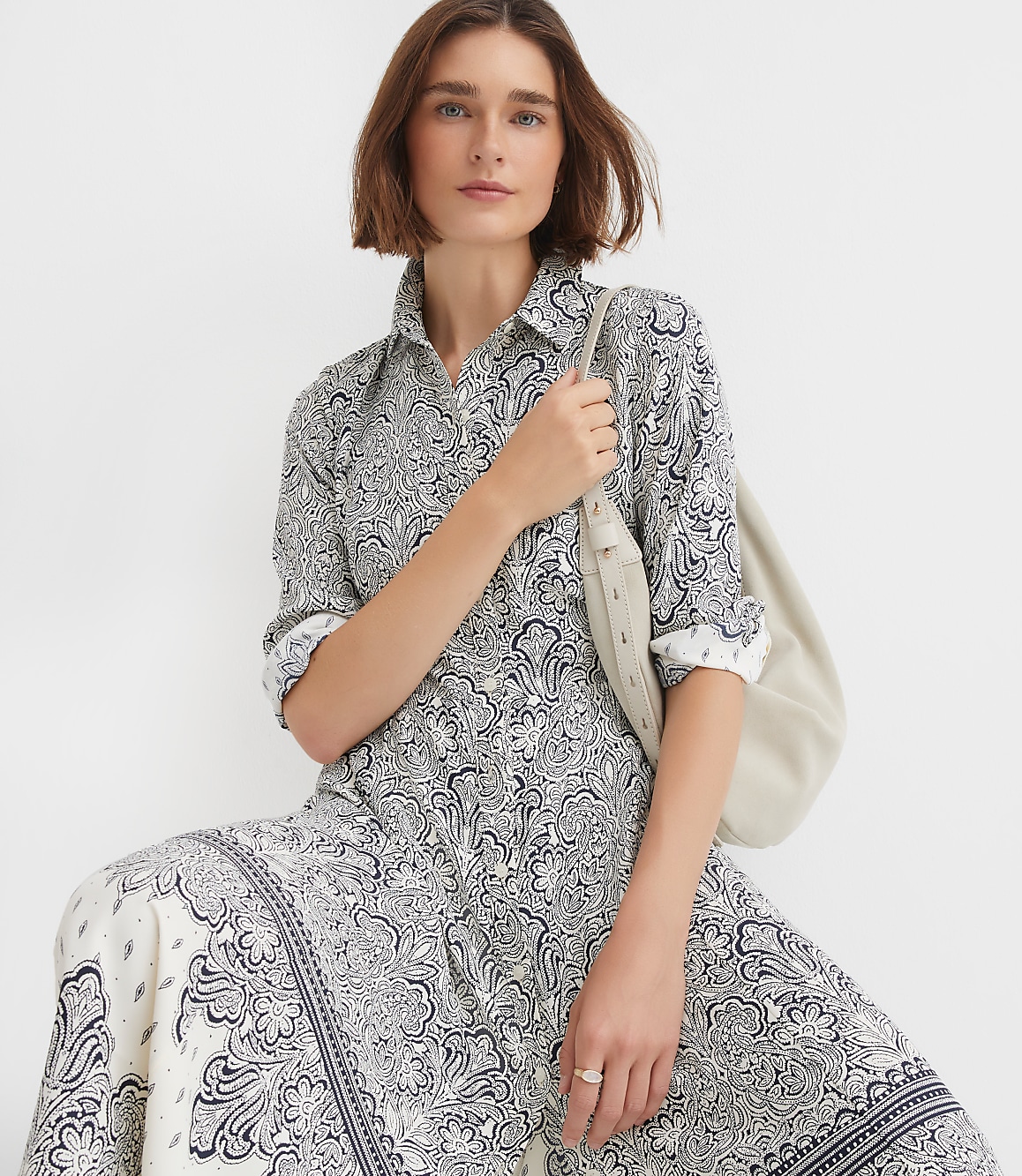 Paisley Midi Shirtdress