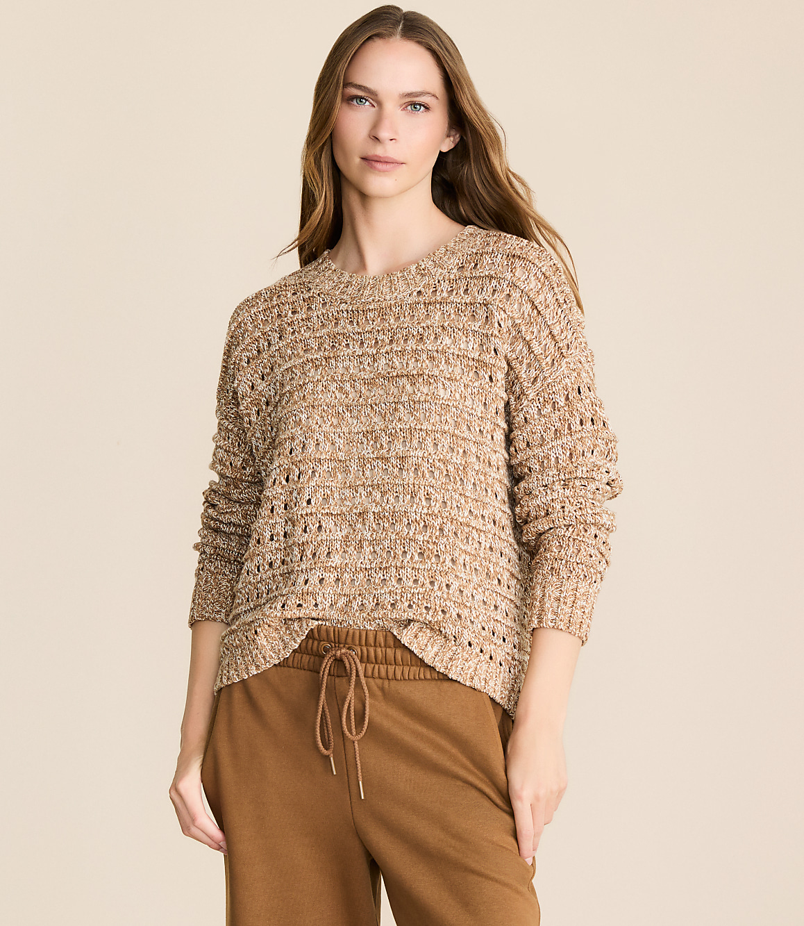 Lou & Grey Marled Open Stitch Sweater