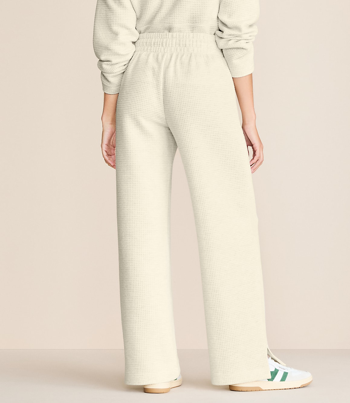Lou & Grey Heathered Wafflestitch Straight Leg Pants