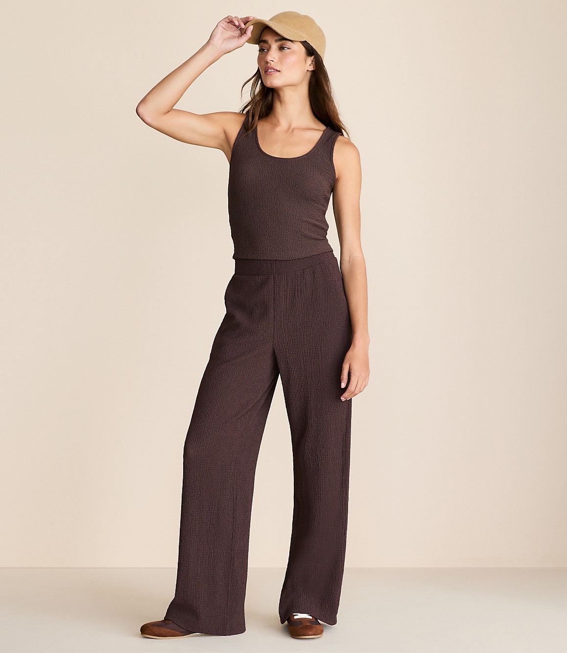 Lou & Grey Textured Wide Leg Pants
