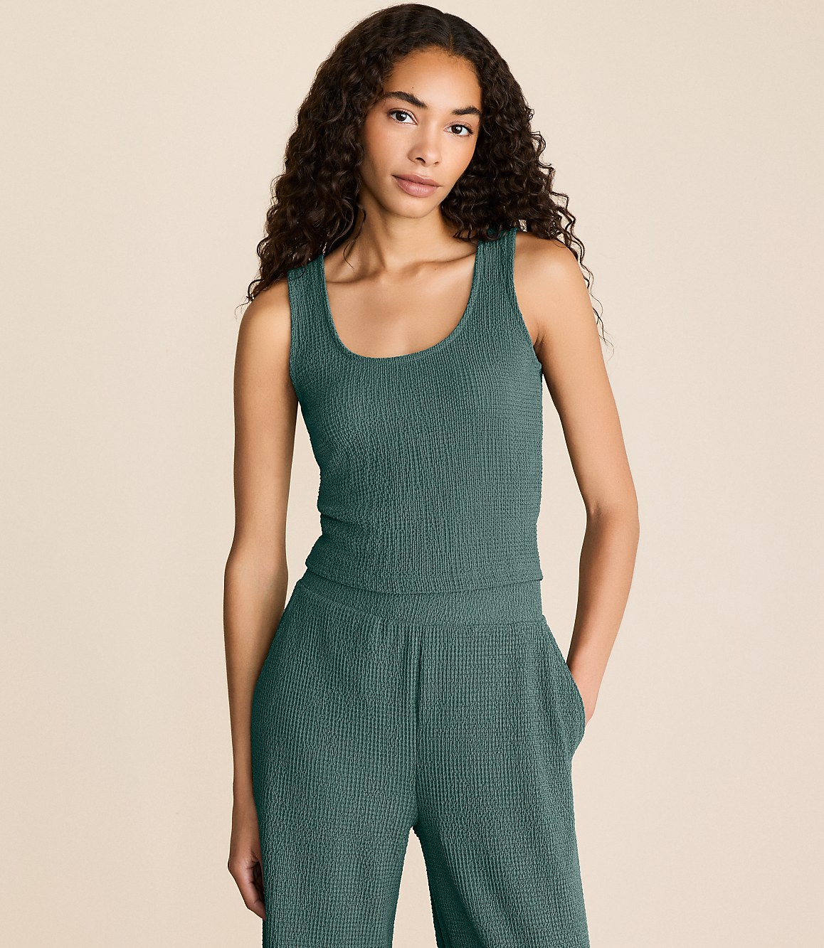 Lou & Grey Textured Scoop Neck Cami