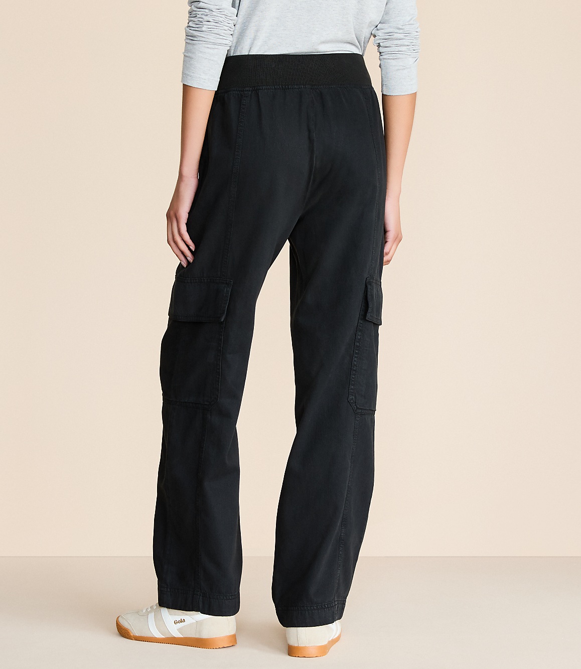 Lou & Grey Washed Twill Straight Leg Cargo Pants