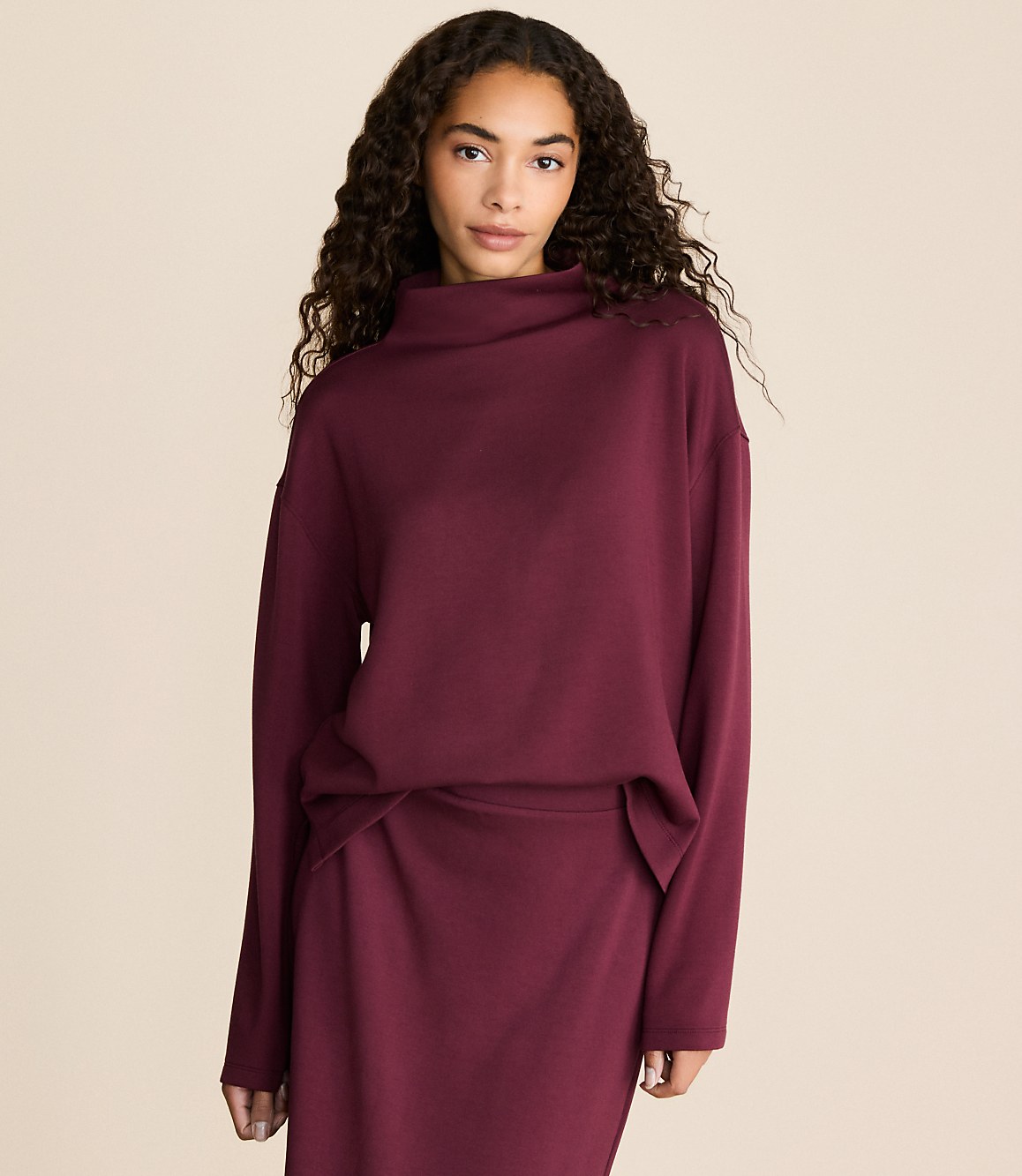 Lou & Grey Scubasoft Mock Neck Top