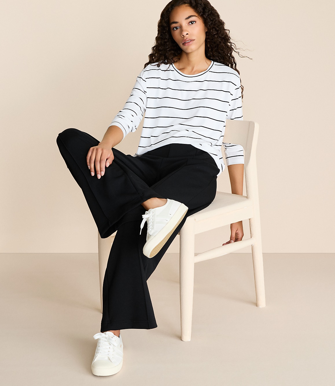 Lou & Grey Striped Essential Modal Long Sleeve Tee