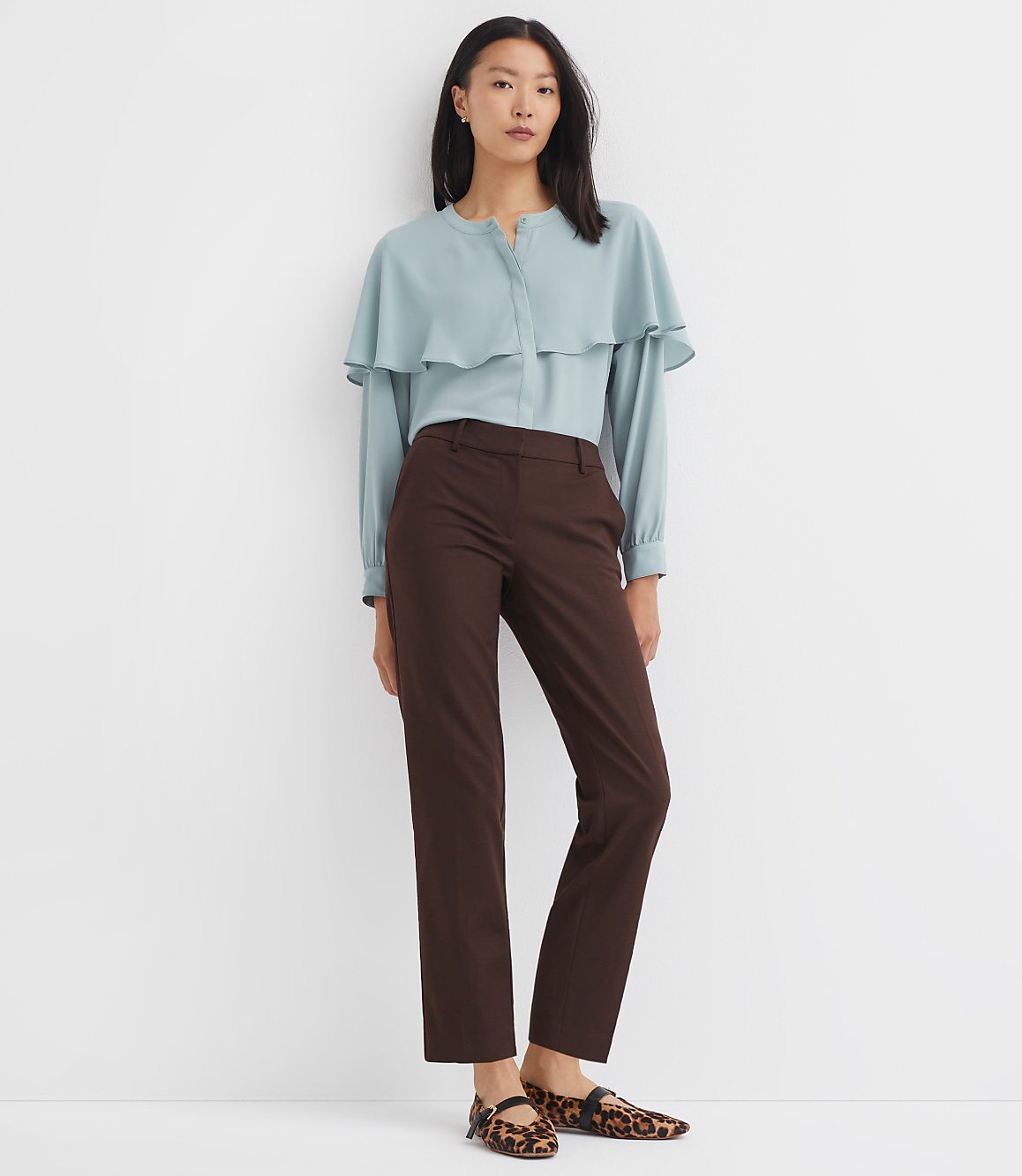 Petite Riviera Slim Pants in Doubleweave