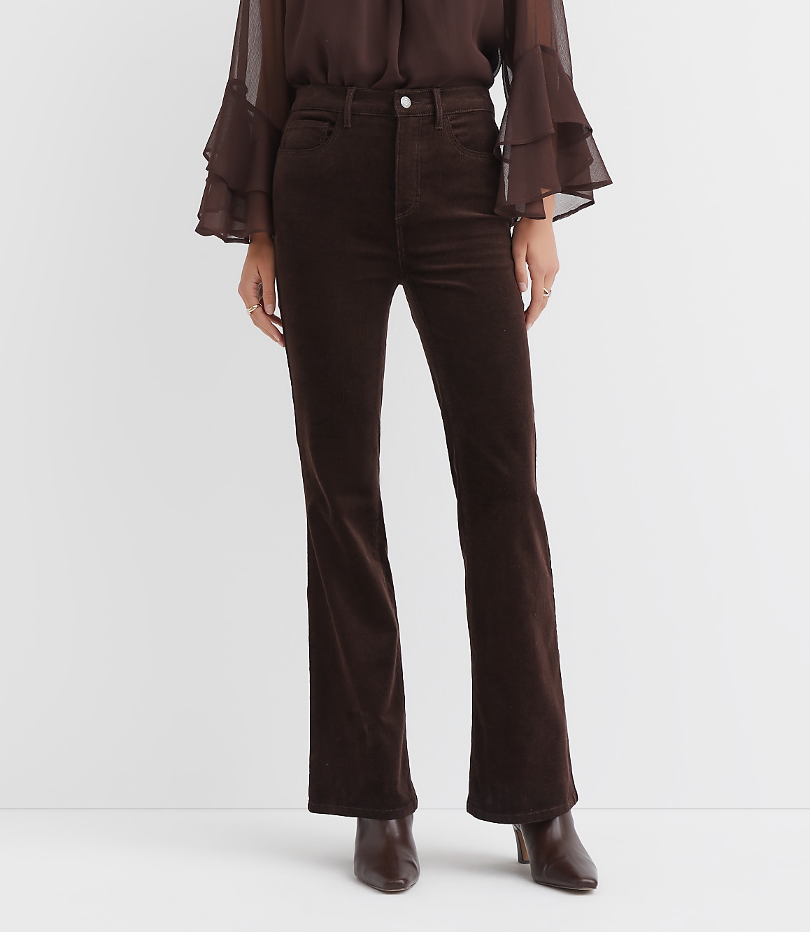 Slim Flare Pants in Corduroy