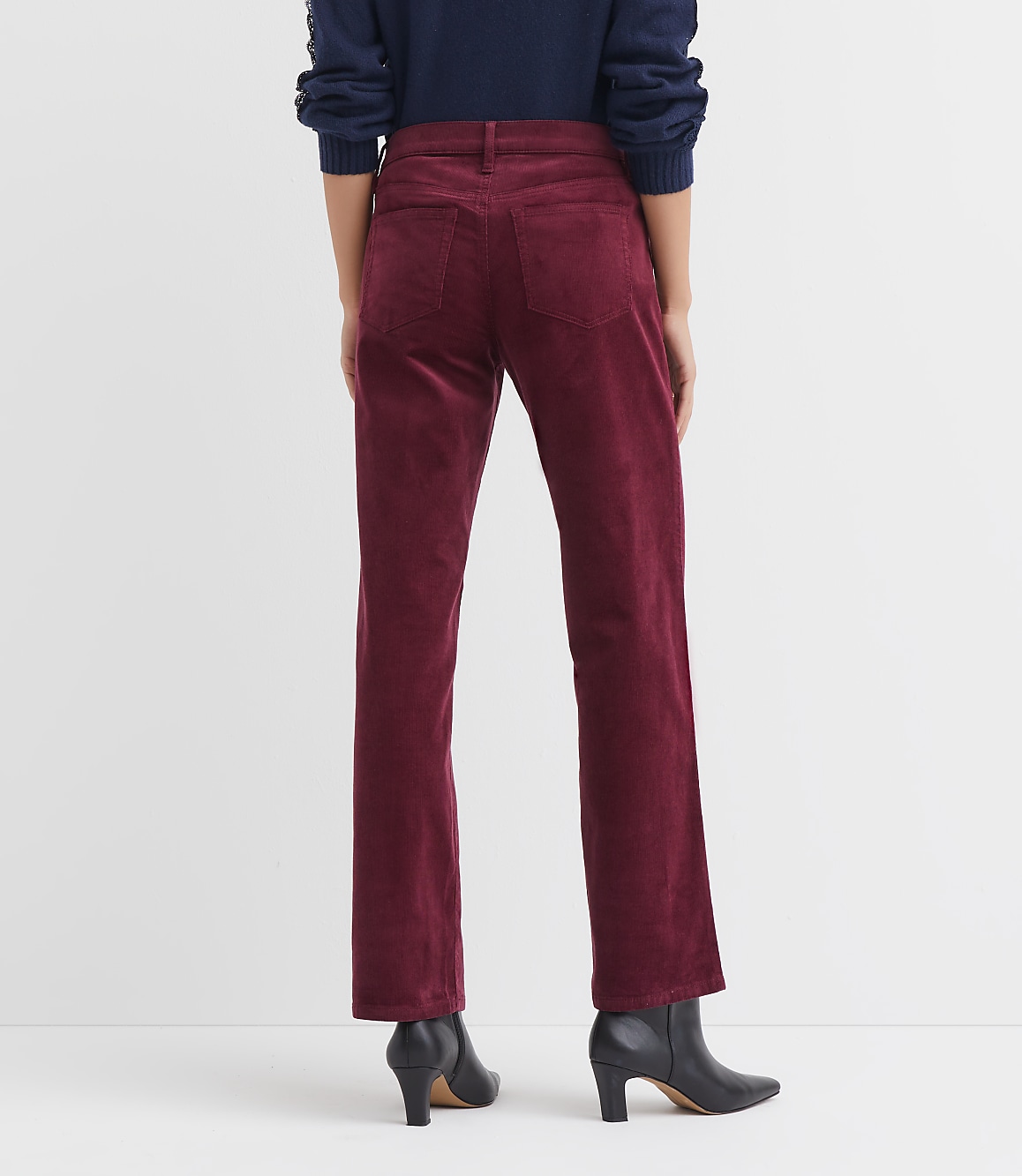 Five Pocket Relaxed Straight Pants in Brushed Corduroy
