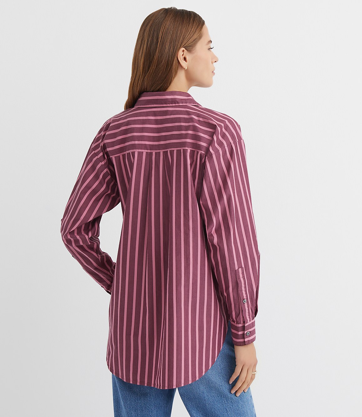 Striped Poplin Everyday Oversized Pocket Shirt