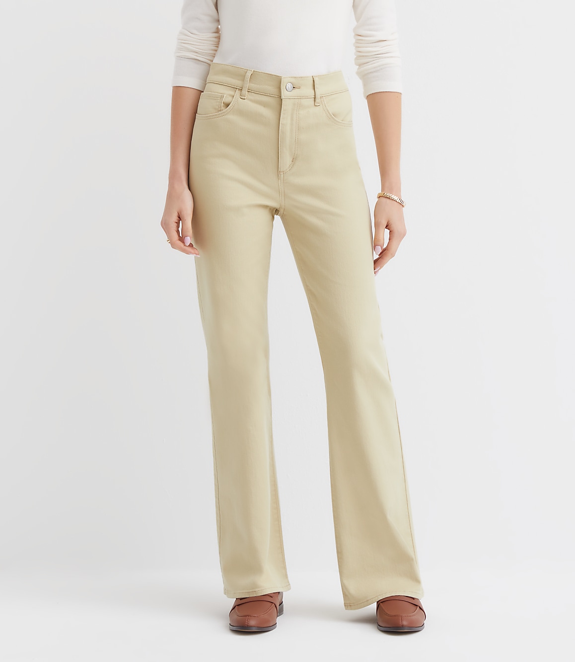 Petite High Rise Relaxed Flare Pants