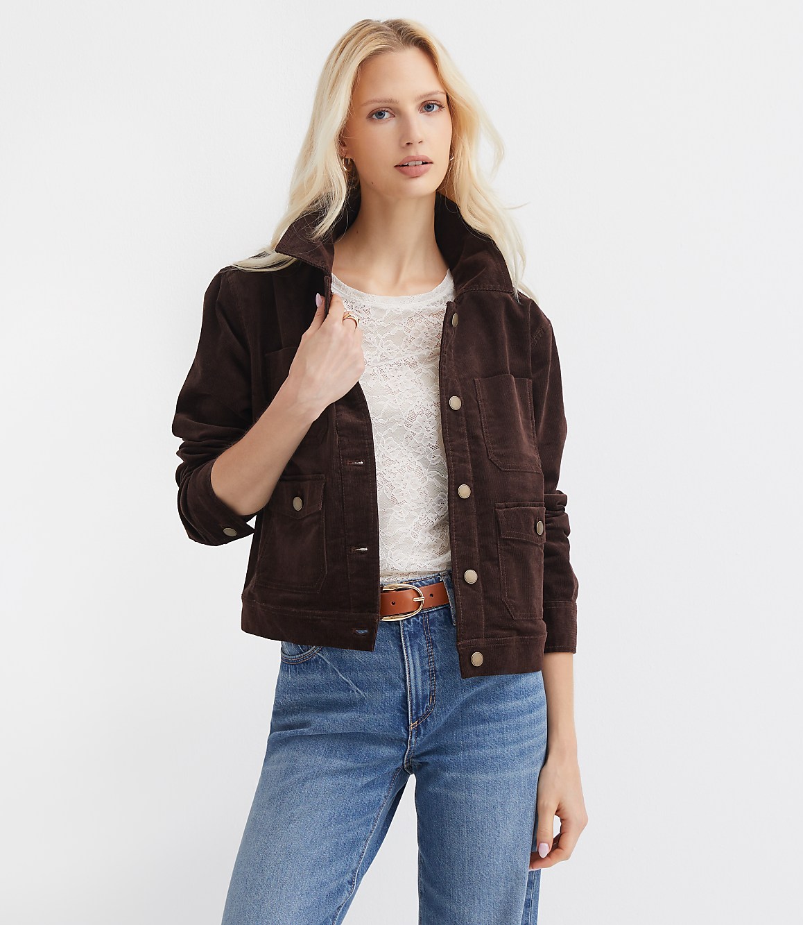 Brushed Corduroy Shirt Jacket