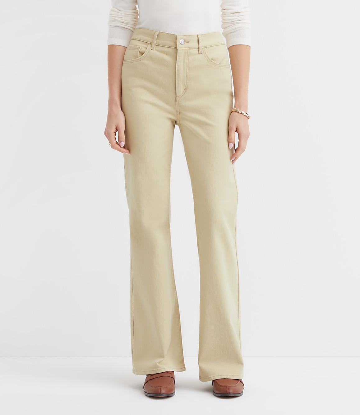 Curvy High Rise Relaxed Flare Pants