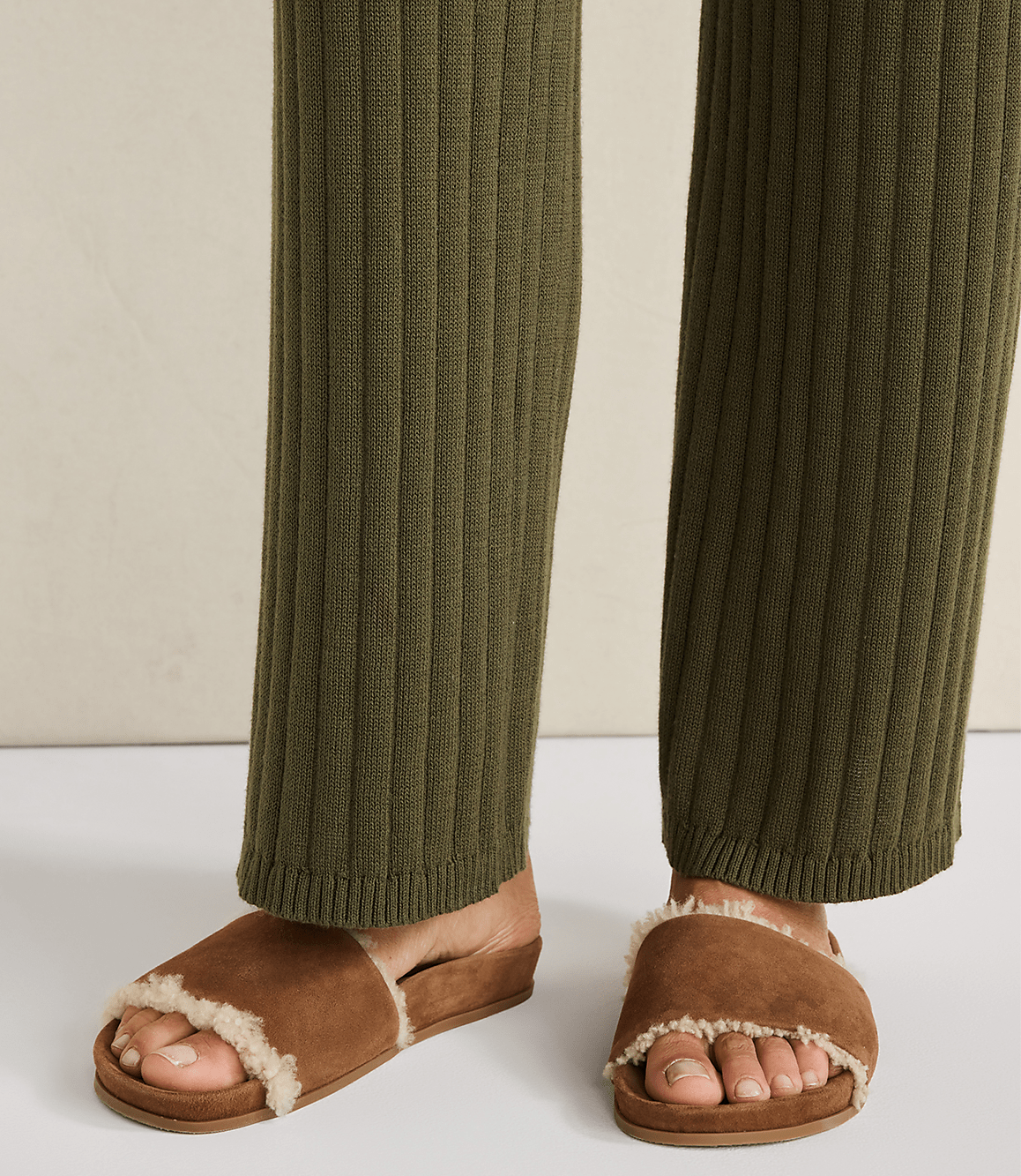 Haven Well Within Suede and Sherpa Molded Slides