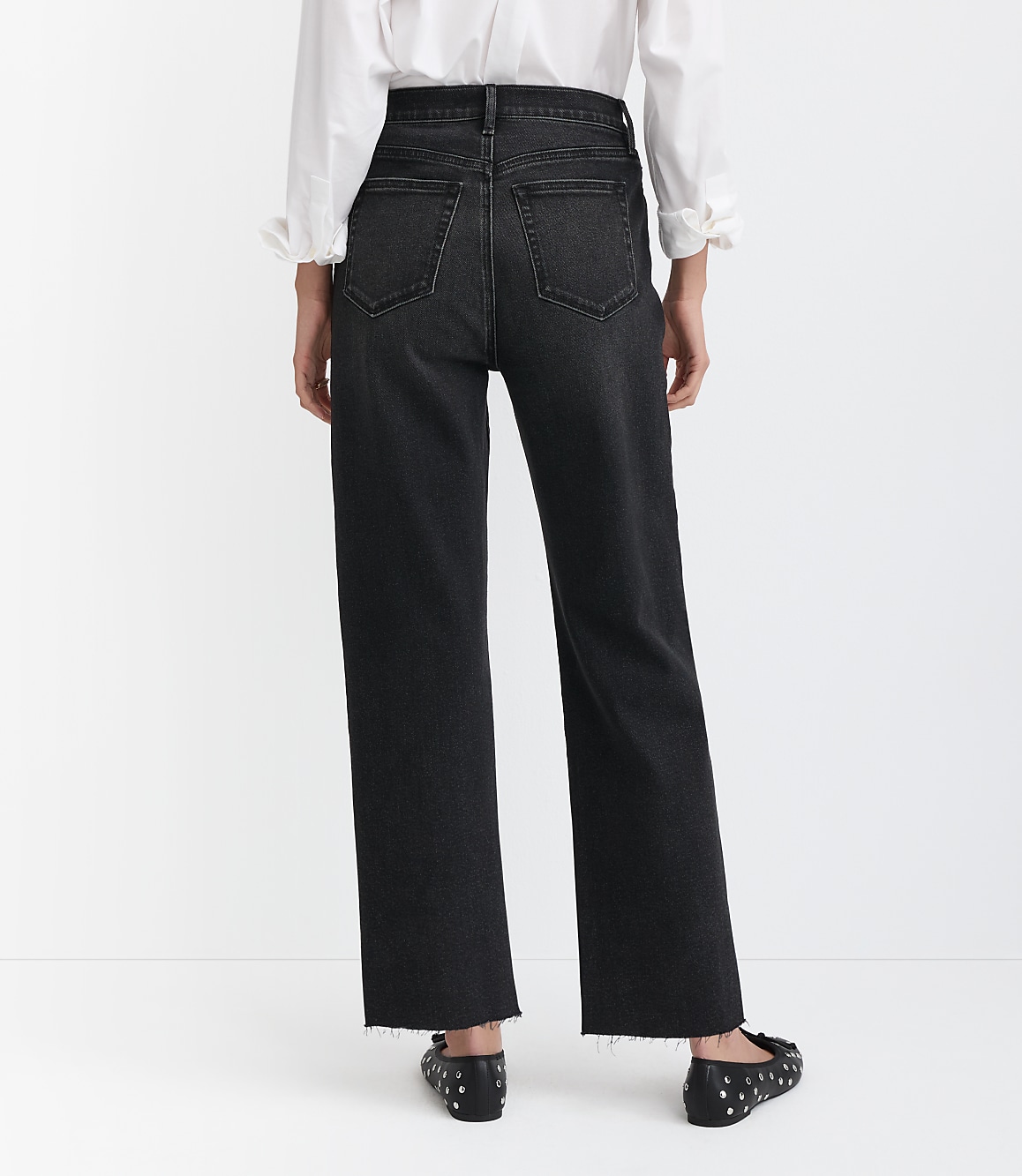 Fresh Cut High Rise Straight Jeans in Washed Black