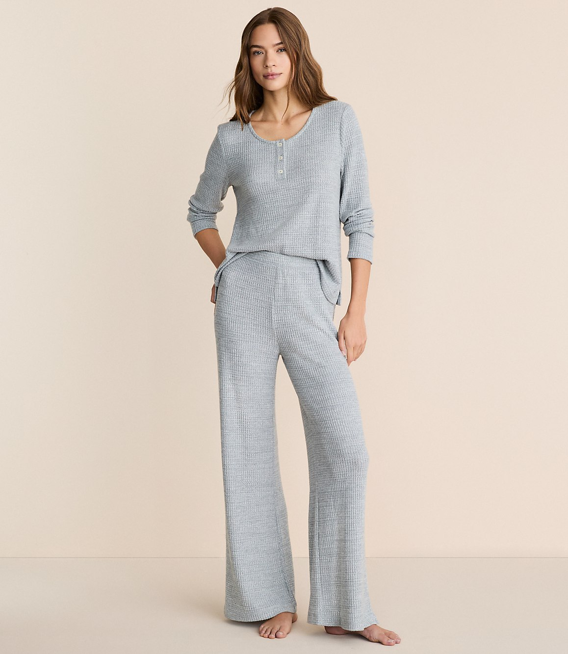 Lou & Grey Brushed Waffle Pajama Set