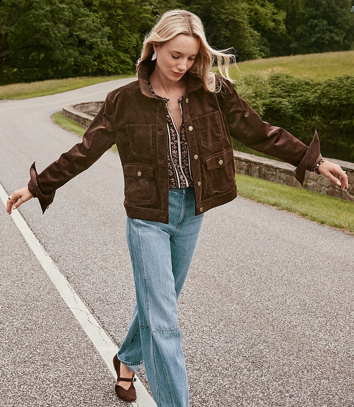 Brushed Corduroy Shirt Jacket