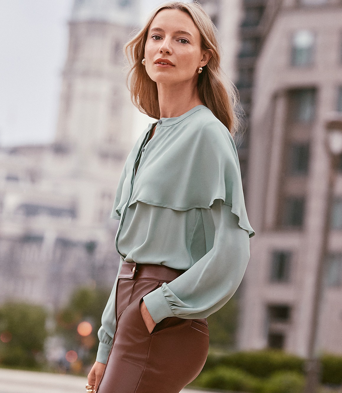 Petite Cape Blouse