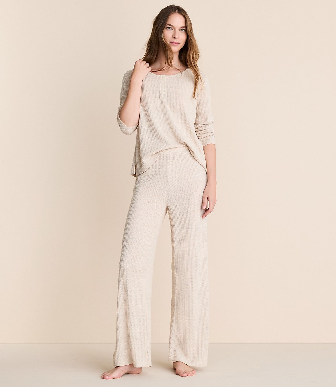 Lou & Grey Brushed Waffle Pajama Set