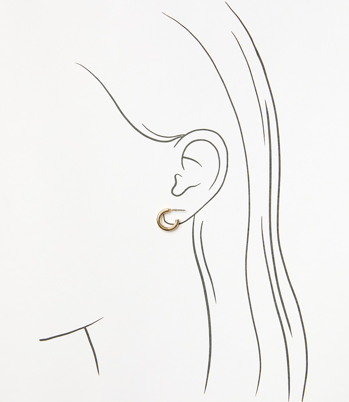 Double Heart Stud Earring Set