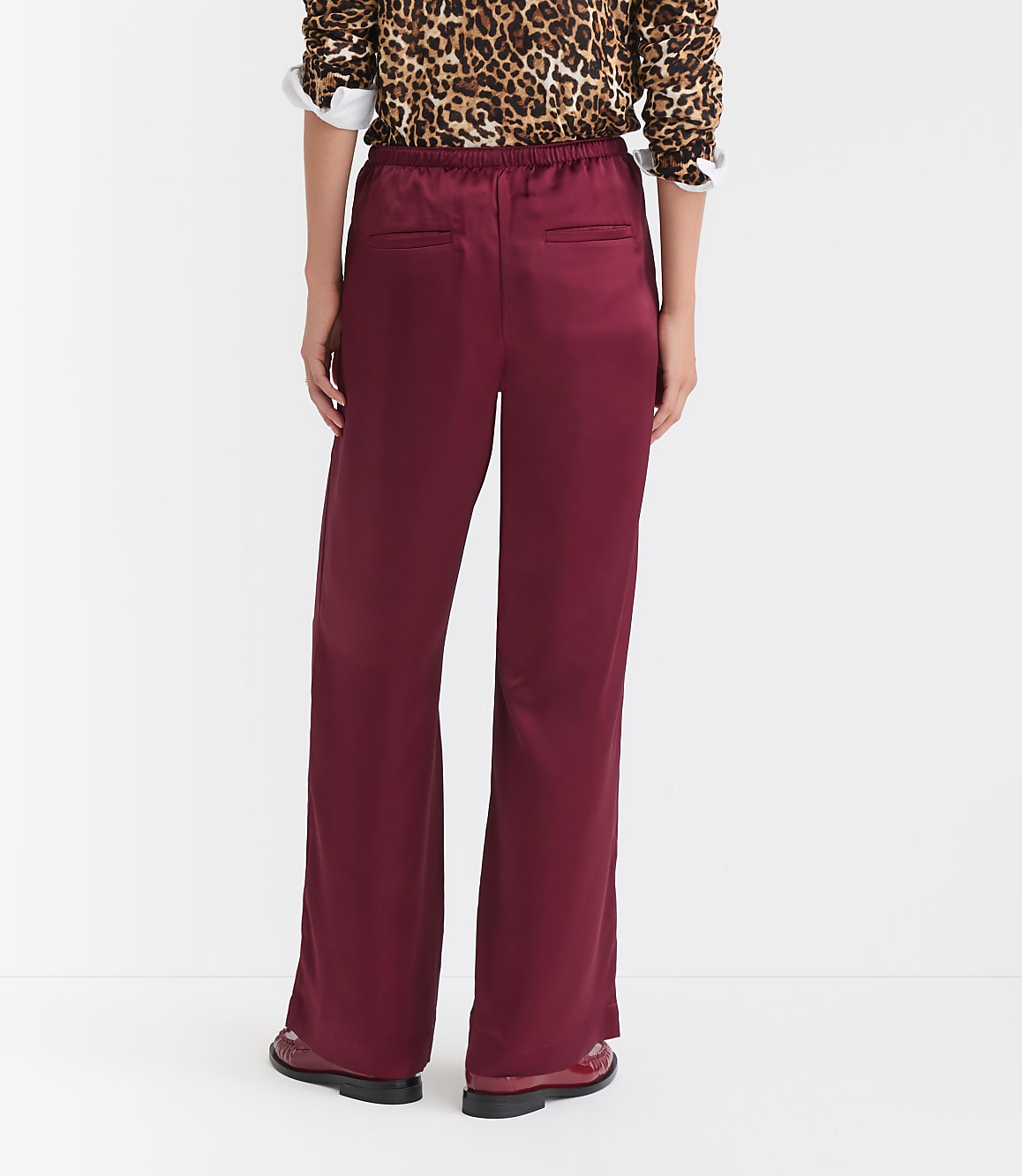 Petite Sawyer Pull On Pants in Satin