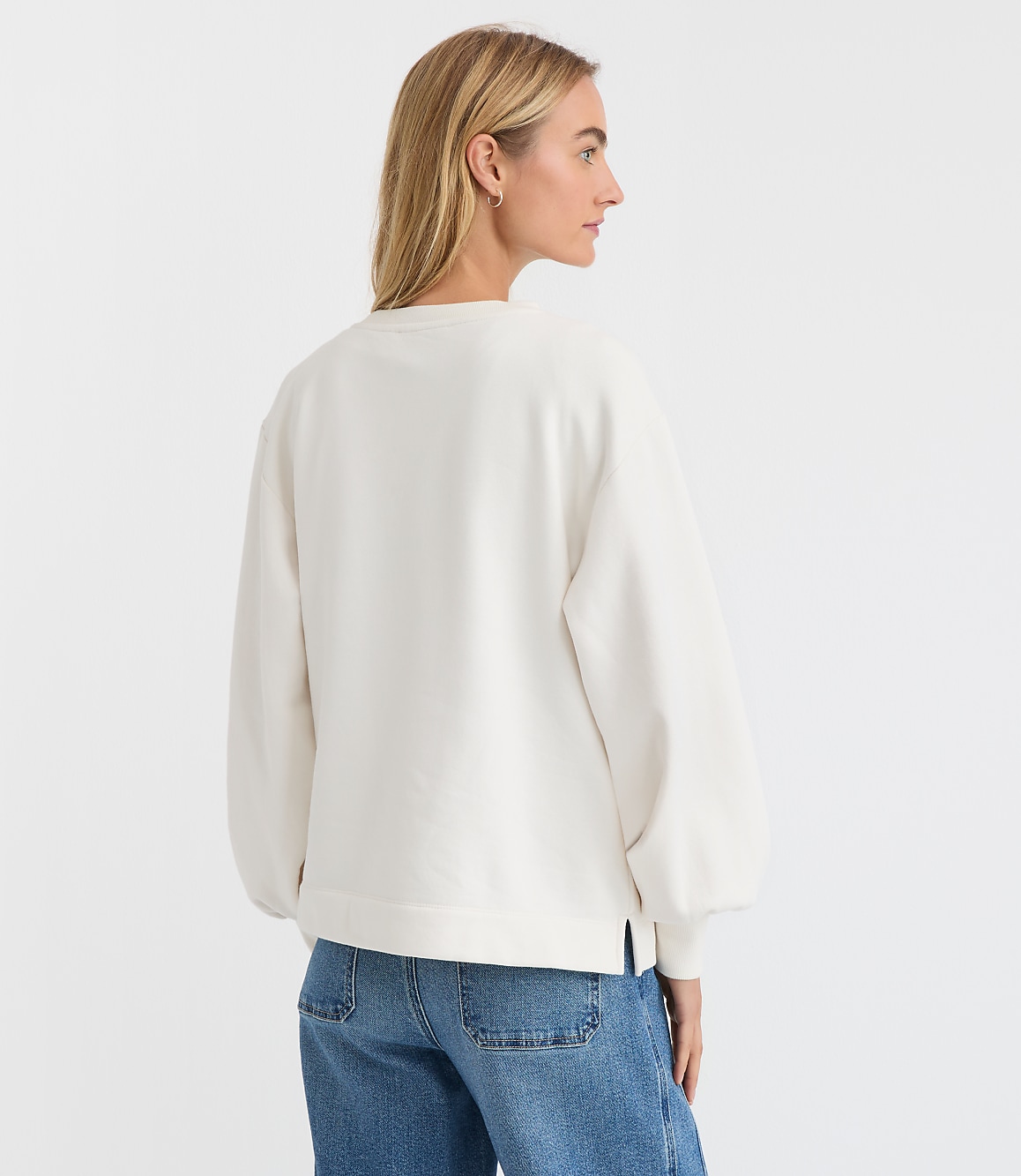 Blouson Sleeve Tunic Sweatshirt