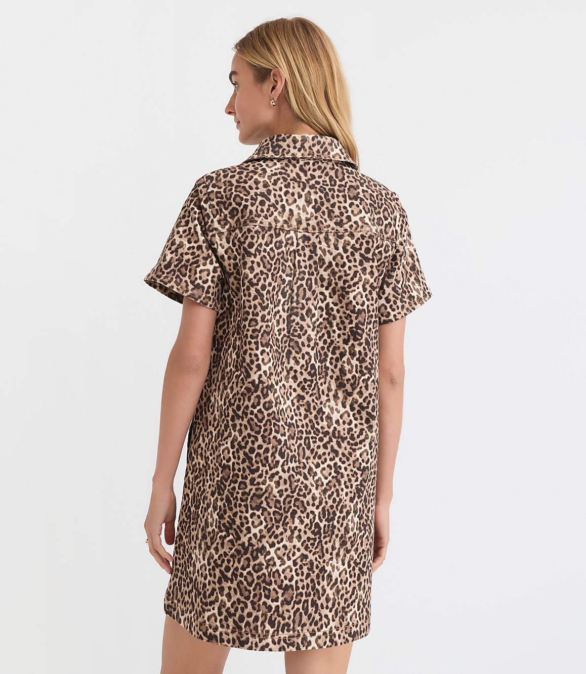 Leopard Print Mini Pocket Dress
