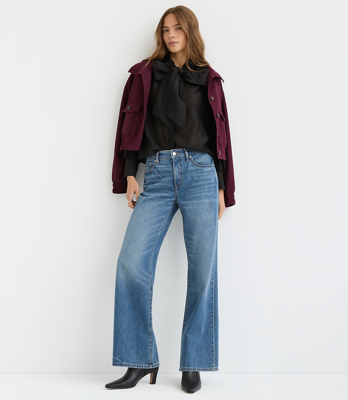Blouson Sleeve Bow Blouse