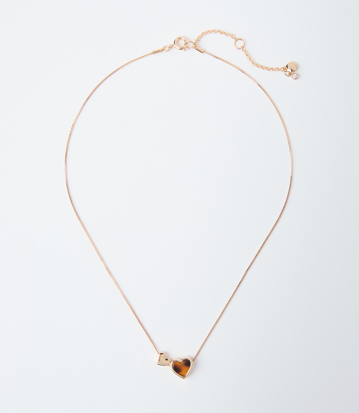 Tortoiseshell Print Mini Heart Necklace