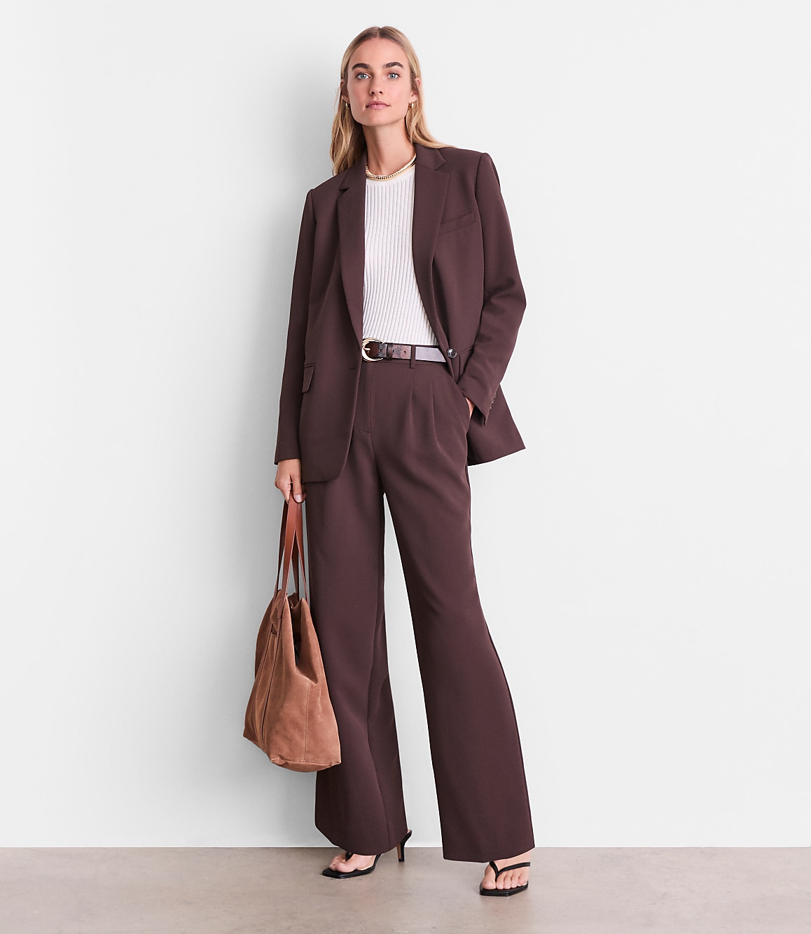 LOFT Versa Crepe Drape Relaxed Blazer