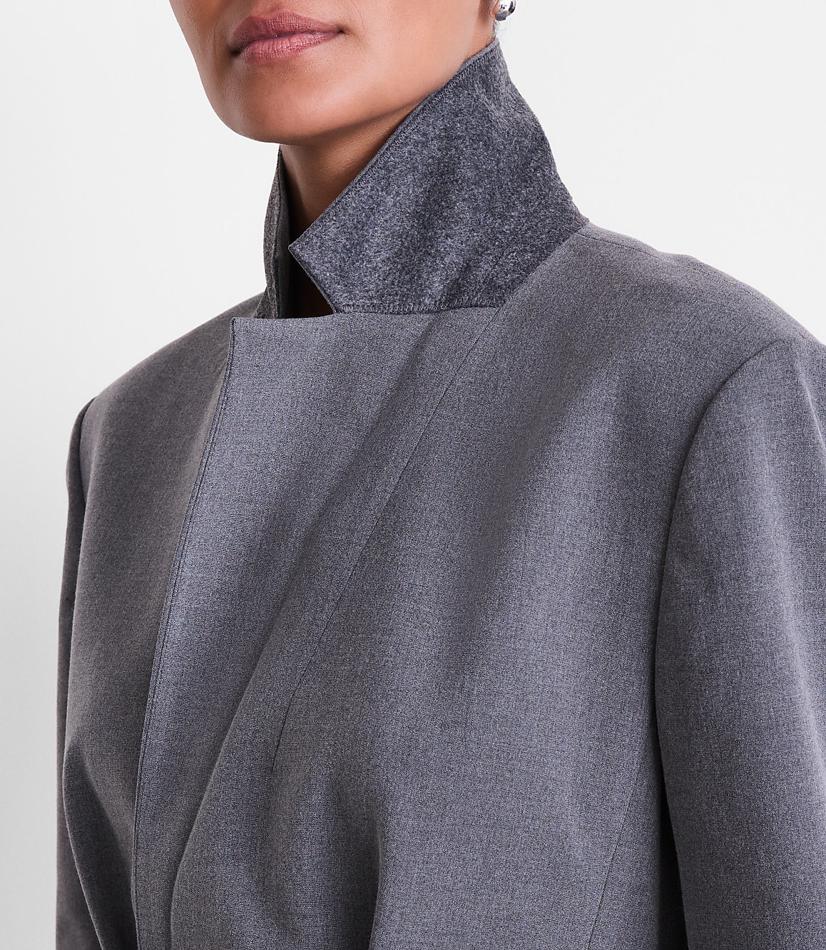 LOFT Versa Seasonless Stretch Belted Coat in Heather