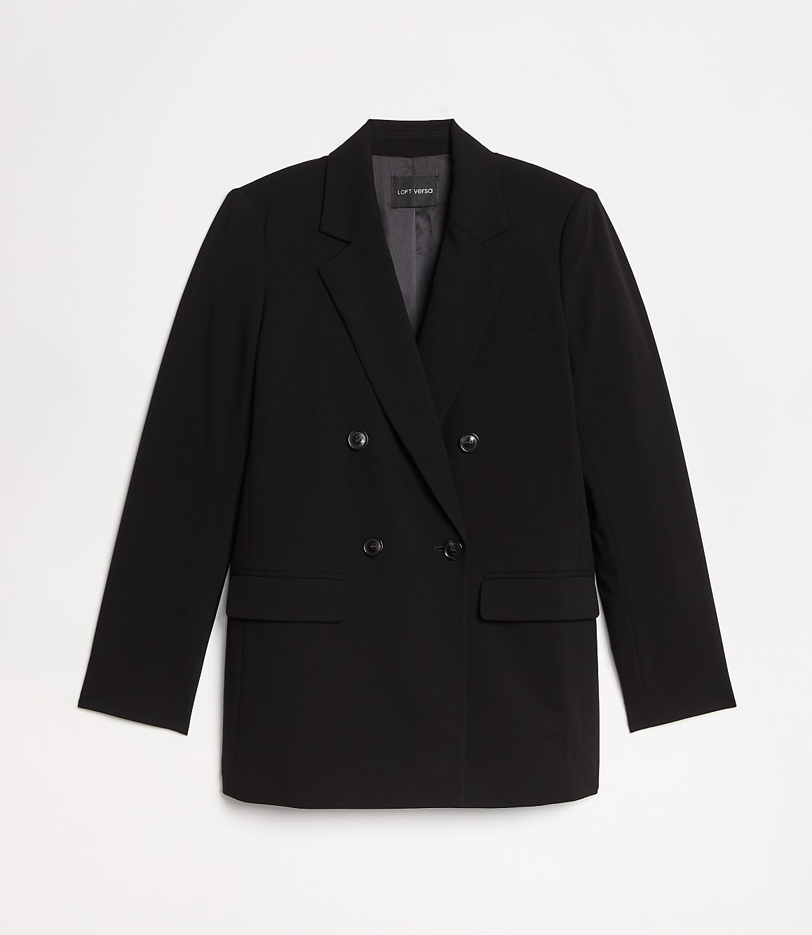 Petite LOFT Versa Seasonless Stretch Double Breasted Blazer