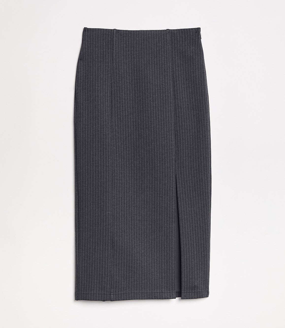 Petite LOFT Versa Ponte Column Skirt in Pinstripe