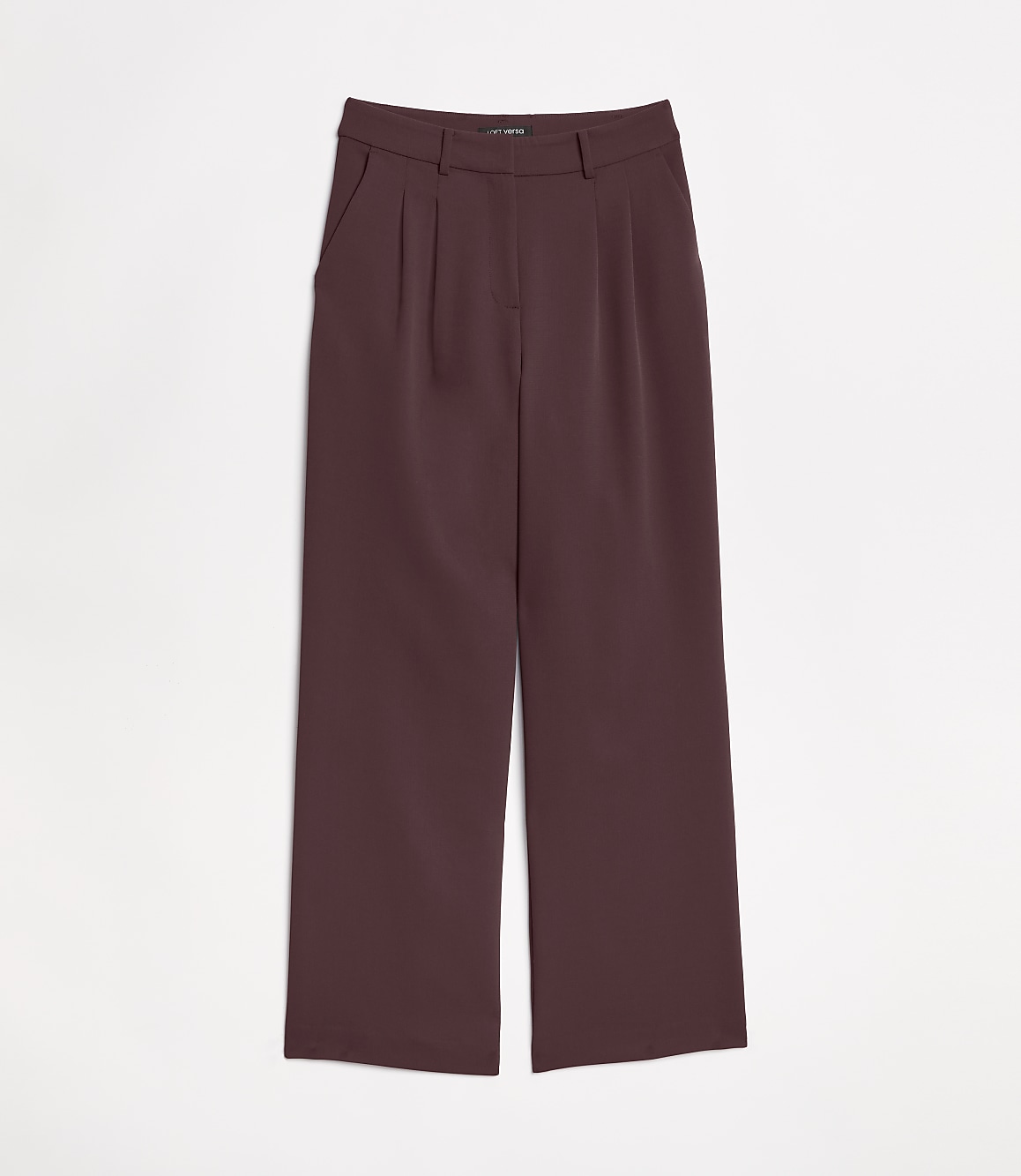 Petite LOFT Versa Crepe Drape Pleated Relaxed Straight Pants