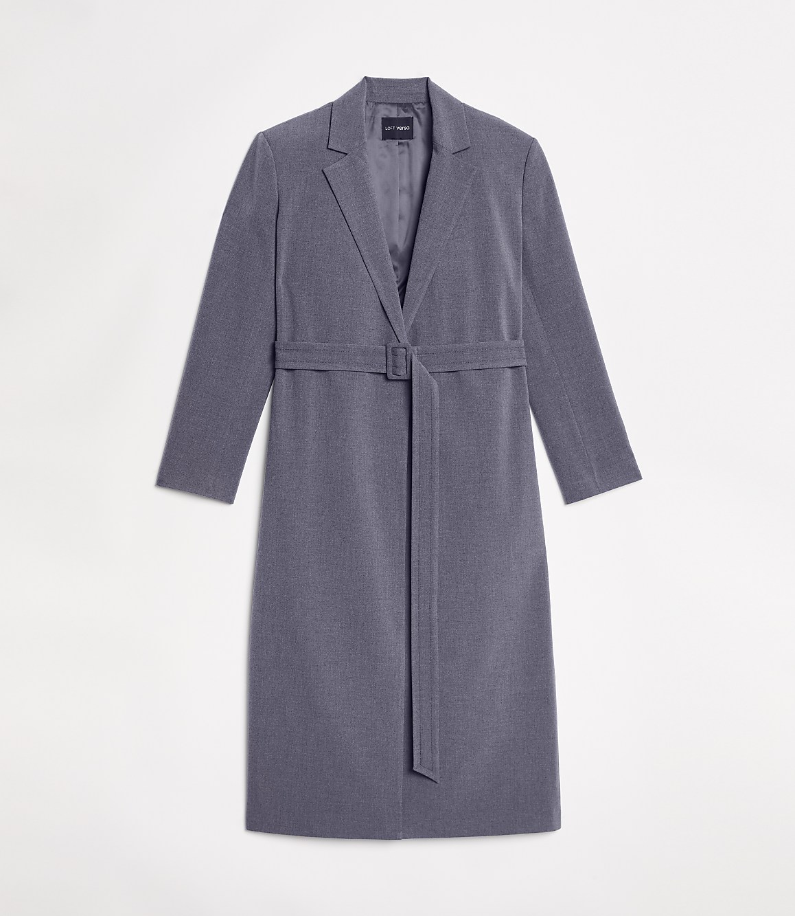 LOFT Versa Seasonless Stretch Belted Coat in Heather