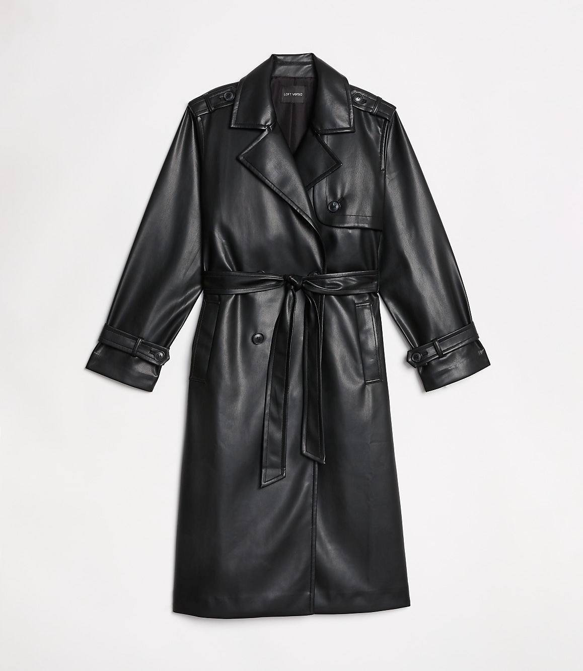 LOFT Versa Faux Leather Trench Coat